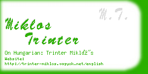 miklos trinter business card